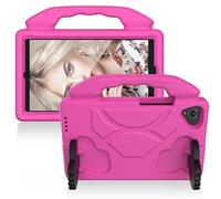 Funda para tablet Lenovo Tab One de 8.7 pulgadas/K9 TB305FU (2025), ligera, de EVA, a prueba de golpes, bonita funda protectora con asa, color rojo rosa