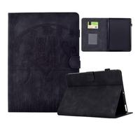 Funda para tablet Lenovo Tab P11 de 2ª generación TB-350, diseño de gato en relieve, ligera, a prueba de golpes, de piel, con protección plegable para Lenovo Tab P11 2ª generación TB-350, color negro