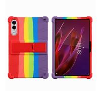 Funda para tablet Lenovo Yoga Tab/Lenovo Xiaoxin Pad Pro GT 2025 (TB710FU) de 11.1 pulgadas con soporte de PC, silicona suave, lavable, esquina gruesa a prueba de golpes, arcoíris