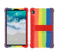 Funda para tablet Nokia T10 de 8 pulgadas 2022, apta para niños, funda de silicona suave con soporte ajustable para Nokia T10 de 8 pulgadas 2022 (arcoíris)