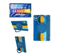 Funda para tablet Odea A12 de 12 pulgadas, yystao suave funda de silicona con base giratoria de 360 grados, color azul brillante