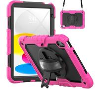 Funda para tablet para PC, funda compatible con iPad 11th Gen A16 de 11 pulgadas 2025 con protector de pantalla, funda resistente a los golpes, resistente a los golpes, correa de mano giratoria de 360