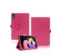 Funda para tablet Philips T8015 de 11 pulgadas, yystao de piel sintética, compatible con Philips Tablet T8015 - Correa de mano, diseño texturizado con piel, color rosa - rojo
