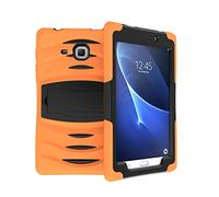 Funda para tablet Samsung Galaxy Tab A 7, Hybrid Armor Cover Tough Protective Skin Hard Kickstand Tablet, Samsung Galaxy Tab A 7,0 pulgadas SM-T280/T285 Tablet (Naranja)