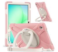 Funda para tablet Samsung Galaxy Tab A11+/A11 Plus SM-X236B de 11 pulgadas, policarbonato duro duradero a prueba de golpes, soporte giratorio de 360 grados y correa para el hombro, funda de protección