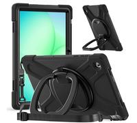Funda para tablet Samsung Galaxy Tab A11+/A11 Plus SM-X236B de 11 pulgadas, policarbonato duro duradero a prueba de golpes, soporte giratorio de 360 grados y correa para el hombro, funda de protección