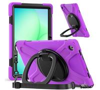 Funda para tablet Samsung Galaxy Tab A11+/A11 Plus SM-X236B de 11 pulgadas, policarbonato duro duradero a prueba de golpes, soporte giratorio de 360 grados y correa para el hombro, funda de protección