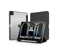 Subblim Funda Clear Shock Case iPad Pro 11 (2024) M4 — Borde reforzado, Ranura Apple Pencil Negra