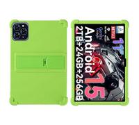 Funda para tablet TABWEE T50/T90/W90 de 11 pulgadas 2025 con soporte de PC, silicona suave, lavable, esquina gruesa a prueba de golpes, verde