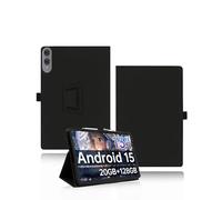 Funda para tablet TECLAST T65 de 13,4 pulgadas, yystao de piel sintética, compatible con TECLAST Tablet T65 - Correa de mano, diseño con textura de piel, color negro