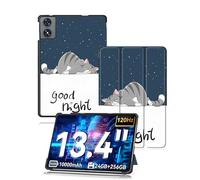 Funda para tablet VekfulPC T60 Pro 13,4 pulgadas Android 15, toergy Soporte fino, funda protectora rígida de tres pliegues, impermeable, resistente a los golpes y al polvo, estilo Lazy-Cat