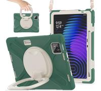 Funda para tablet Xiaomi Mi Pad 7/Mi Pad 7 Pro de 11.2 pulgadas 2024, funda resistente de TPU a prueba de golpes para niños, soporte de agarre multifunción giratorio de 360 grados + correa para el