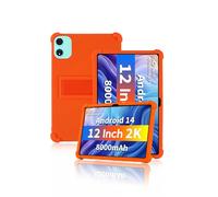 Funda para tableta Odea A12 de 12 pulgadas 2025, funda de silicona suave para tableta Odea A12 con soporte ajustable (naranja)