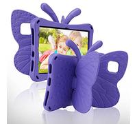 Funda para tableta para iPad 10.2 para niños, iPad 10.2, 7, 8, 9, con función de atril y luz de EVA, protección completa contra caídas, resistente a prueba de golpes, iPad 7, 8, 9, iPad 10.2, regalo para niña y niño (morado)