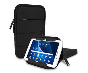 Funda para Tablets de 8 Pulgadas Universal CELLONIC de Nylon Negro - Funda con Burbujas antigolpes, Resistente al Agua | Incluye Compartimiento para Accesorios