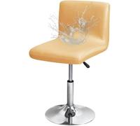 Funda para taburete de bar con respaldo, piel sintética impermeable, elástica y lavable para cocina, comedor o mostrador