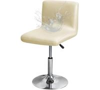 Funda para taburete de bar, piel sintética impermeable, elástica y lavable para cocina, comedor o mostrador con respaldo