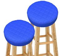 Funda para Taburete de Bar Redondo 1/2/4 Piezas - Cubresillas con Espuma de 5cm - Revestimiento de PU Impermeable y Elástico - Diámetro 30-40cm - para Taburetes de Restaurantes y Hogar(Color 2,2PCS_33