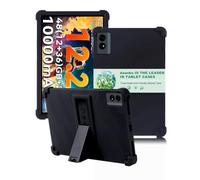 Funda para Tabwee T60 12.2 Pulgadas 2026 Tablet daunke Funda de Silicona Suave con Soporte Plegable, Ligeramente Resistente a Golpes Antiarañazos, Protección integral, Negro