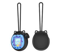 Funda para Tamagotchi Paradise Digital Pet, daunke suave silicona, con correa, ligera resistencia a los golpes, protección contra arañazos, protección integral, color negro