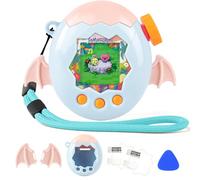 Funda para Tamagotchi Paradise Electronic Pet - 2 protectores de pantalla de policarbonato a prueba de golpes con cordón para Tamagotchi Paradise Sleeve Toy (alas de diablo azul y rosa)