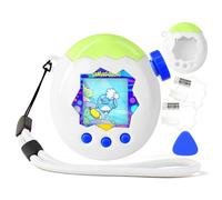 Funda para Tamagotchi Paradise Electronic Pet - 2 protectores de pantalla de policarbonato a prueba de golpes con cordón para Tamagotchi Paradise Sleeve Toy (blanco y verde matcha)