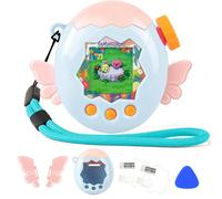 Funda para Tamagotchi Paradise Electronic Pet - 2 protectores de pantalla de policarbonato a prueba de golpes con cordón para Tamagotchi Paradise Sleeve Toy (alas de ángel azul y rosa)