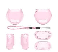 Funda para Tamagotchi Paradise, Funda Protectora Transparente con Protector de Pantalla antiarañazos y cordón Desmontable para la Consola de Juegos para Tamagotchi Paradise (Transparent Pink)