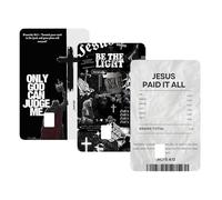 Funda para tarjeta de crédito cristiana, pegatinas para tarjetas cristianas, lámina con diseño orientado a la fe, para hombres, abuelos, familia, profesores, amigos