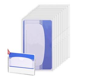 Funda para tarjeta de seguro social, protector de tarjeta Medicare impermeable, protección de licencia de PVC delgada para negocios, estudiantes, compañeros de trabajo, amigos, 3.82 x 2.32 pulgadas