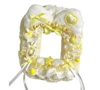 Funda para tarjetas con forma de gatito, protector de tarjetas de fotos multiusos con tacto cómodo para la escuela, oficina, colgante de exhibición de gatitos, Amarillo