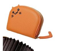 Funda para Tarjetas: con Su Diseño Único Y Atractivo, Pequeño Tarjetero De Crédito | Estuche para Tarjetas De Crédito, Billetera con Forma De Gato De Dibujos Animados, Tarjetero con Cremallera