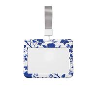 Funda para tarjetas de identificación con diseño floral francés clásico, de plástico duro, protector de etiqueta de nombre para enfermeras y oficina