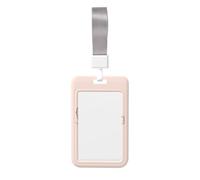 Funda para tarjetas de identificación con forma de corazón minimalista deslizante, plástico duro, protector de etiqueta de nombre para enfermeras y oficina