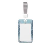 Funda para tarjetas de identificación de plástico duro con diseño de árbol de Navidad, nieve, invierno, bosque, protector de etiqueta de nombre para enfermeras y oficina