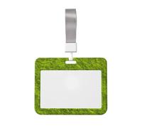 Funda para tarjetas de identificación deslizante de plástico duro con textura de fieltro, color verde lima, protector de etiqueta de nombre para enfermeras y oficina