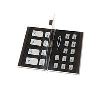 Funda para tarjetas SIM para 20 tarjetas SIM Micro, Nano y Sims estándar con herramienta de expulsión antigolpes, ideal para viajar, estilo cartera delgada hecha de aluminio King of Flash