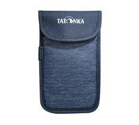 Funda para Tatonka Smartphone L - Dimensiones Interiores: 14 x 7 cm - Funda Protectora para teléfono móvil con Tapa de Velcro (Azul Marino)