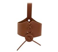 Funda para taza, de piel sintética, con aislamiento retro, funda portátil para beber con cinturón, elegantes accesorios de cosplay para actuaciones teatrales, fiestas temáticas, eventos al aire libre