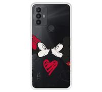 Funda para TCL 30 SE Oficial de Clásicos Disney, Mickey y Minnie Beso para Proteger tu móvil. Carcasa para TCL de Silicona Flexible con Licencia Oficial de Clásicos Disney
