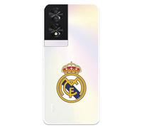 Funda para TCL 40 NXTPAPER del Real Madrid Escudo Real Madrid tansparente para Proteger tu móvil. Capa de Silicona Flexible con Licencia Oficial Real Madrid
