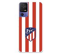 Funda para TCL 40 SE del Atlético de Madrid Escudo Rojiblanco tansparente para Proteger tu móvil. Carcasa de Silicona Flexible con Licencia Oficial Atlético de Madrid