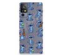 Funda para TCL 40R 5G Oficial de Lilo & Stitch Patron Transparente para Proteger tu móvil. Carcasa para TCL de Silicona Flexible con Licencia Oficial de Disney