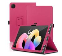 Funda para TCL Tab 10L Gen 4 10.1 Pulgadas, TCL Tab 10L Gen 4 Tablet Funda, Funda Protectora Plegable con Soporte para Lápiz y Correa para la Muñeca, Protección Total. (Rojo)