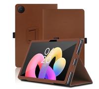 Funda para TCL Tab 10L Gen 4 10.1 Pulgadas, TCL Tab 10L Gen 4 Tablet Funda, Funda Protectora Plegable con Soporte para Lápiz y Correa para la Muñeca, Protección Total. (Marrón)