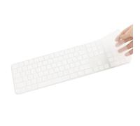 Funda para teclado Apple Magic Keyboard 2024 con Touch ID y teclado numérico, modelo A3119, protector de silicona ultrafina (4 teclas a la izquierda de la barra espacial), transparente