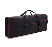 Funda para teclado de 61 teclas, bolsa para teclado eléctrico, funda impermeable para teclado, funda de transporte de tela Oxford 600D con bolsa acolchada de algodón de 10 mm, 10 mm x 15.7 x 4.7