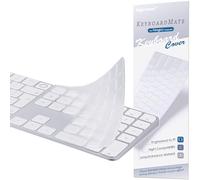 Funda para teclado M4 iMac Magic Keyboard 2024 (diseño europeo, 7 formas de tecla Enter) modelo A3119, Touch ID, con tecla numérica, ultrafina, protectora y transparente