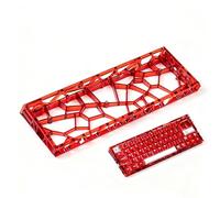 Funda para Teclado mecánico Transparente Compatible con Teclado Wooting60/HM66/Mad60/M6lite/Rakka (Rojo)