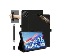 Funda para Teclast P50T 11 pulgadas Android 16 Tablet,daunke Resistente a los golpes con ranura para lápiz, impermeable, antiarañazos, soporte multiángulo, con correa de mano, delgado duradero, negro